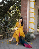 BAREEZE - 3PC LAWN SHIRT WITH ORGANZA PRINTED DUPPATA AND TROUSER