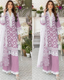 MARIA B- 3PC LAWN EMBROIDERED SHIRT WITH ORGANZA EMBROIDERED DUPPATA AND TROUSER