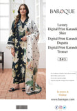 Baroque - 3PC KARANDI PRINTED SHIRT WITH PRINTED DUPATTA AND TROUSER - 03