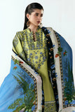 JUGNU - 3PC Unstitched Dhanak Embroidered Shirt with Printed Wool Shawl - D14