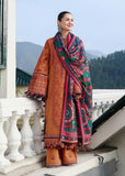 HUSSAIN REHAR - 3PC Unstitched Dhanak Embroidered Shirt with Printed Wool Shawl - D07