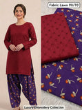 Lawn 2pc Chikenkari Embroidery With Printed Trouser - 930