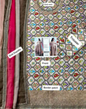 FAIZA SAQLAIN : Silk Unstitched 3PC Heavy Embroidery Suit - D128