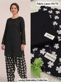 Lawn 2pc Chikenkari Embroidery With Printed Trouser - 908