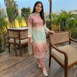 Shamoze Silk Digital Tye ‘N’ Dye 3pc Unstitched Suit - 227