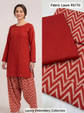 Lawn 2pc Chikenkari Embroidery With Printed Trouser - 923