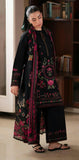 ZAIB  - 3PC Unstitched Dhanak Embroidered Shirt with Printed Wool Shawl - D15