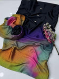Shamoze Silk Digital Tye ‘N’ Dye 3pc Unstitched Suit - 141