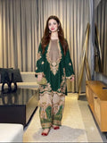 PREMIUM UNSTITCHED 2-PIECE SILK COLLECTION - AS02 - Green.