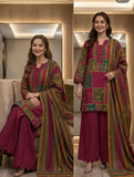 Shamoze Silk Digital Tye ‘N’ Dye 3pc Unstitched Suit - 209