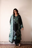 ZAIB - 3PC Unstitched Dhanak Embroidered Shirt with Printed Wool Shawl - D04
