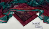 Printed Lawn With Shifoon Dupatta 3 Piece Unstitched Suit - Summer Collection - A 031