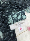 Bin-Saeed Printed Lawn 3 Piece Unstitched Suit BS - 011