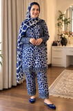 ETHNIC : Silk Unstitched 3PC Heavy Embroidery Suit - D127