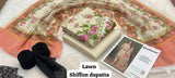 Printed Lawn With Shifoon Dupatta 3 Piece Unstitched Suit - Summer Collection - A 009