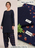 Lawn 2pc Chikenkari Embroidery With Printed Trouser - 910