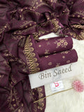 Bin-Saeed Printed Lawn 3 Piece Unstitched Suit BS - 003