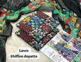 Printed Lawn With Shifoon Dupatta 3 Piece Unstitched Suit - Summer Collection - A 013