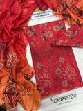 Digital Printed Lawn With Daman Embroidery 3 Piece Unstitched Suit BS - 20022 Summer Collection