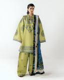 JUGNU - 3PC Unstitched Dhanak Embroidered Shirt with Printed Wool Shawl - D14