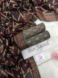 Bin-Saeed Printed Lawn 3 Piece Unstitched Suit BS - 002