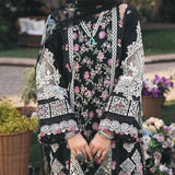 ELAF - 3PC Unstitched Dhanak Embroidered Shirt with Printed Wool Shawl - D17