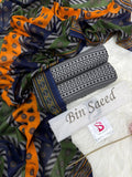 Bin-Saeed Printed Lawn 3 Piece Unstitched Suit BS - 016