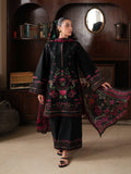 ZAIB  - 3PC Unstitched Dhanak Embroidered Shirt with Printed Wool Shawl - D15