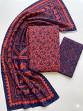 Printed Lawn With Shifoon Dupatta 3 Piece Unstitched Suit - Summer Collection - B 022