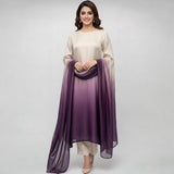 Shamoze Silk Digital Tye ‘N’ Dye 3pc Unstitched Suit - 204