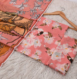 Printed Lawn With Shifoon Dupatta 3 Piece Unstitched Suit - Summer Collection - B 01