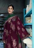 HUSSAIN REHAR - 3PC Unstitched Dhanak Embroidered Shirt with Printed Wool Shawl - D11
