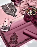 Shamoze Silk Digital Tye ‘N’ Dye 3pc Unstitched Suit - 175
