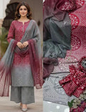 Shamoze Silk Digital Tye ‘N’ Dye 3pc Unstitched Suit - 206