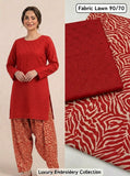 Lawn 2pc Chikenkari Embroidery With Printed Trouser - 921