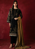 ZEEN - 3PC Unstitched Dhanak Embroidered Shirt with Printed Wool Shawl - D02