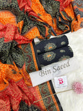 Bin-Saeed Printed Lawn 3 Piece Unstitched Suit BS - 001