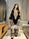 PREMIUM UNSTITCHED 2-PIECE SILK COLLECTION - AS03 - Black