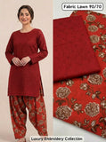 Lawn 2pc Chikenkari Embroidery With Printed Trouser - 932