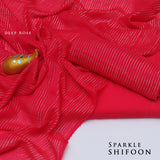 Sparkle Shifoon 3-Piece Suit  - lava Red