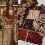 Shamoze Silk Digital Tye ‘N’ Dye 3pc Unstitched Suit - 215