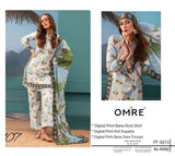 Printed Lawn With Shifoon Dupatta 3 Piece Unstitched Suit - Summer Collection - B 03