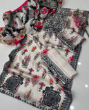 Shamoze Silk Digital Tye ‘N’ Dye 3pc Unstitched Suit - 177