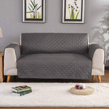 100% Water Proof Quilted Sofa Cover - Grey