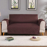 100% Water Proof Quilted Sofa Cover - Brown