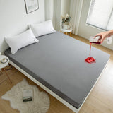 TERRY COTTON WATERPROOF MATTRESS PROTECTOR GREY COLOR FITTED STYLE