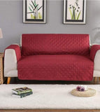 100% Water Proof Quilted Sofa Cover - Maroon